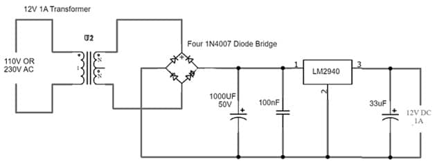 12Volts RPS with LM2940 IC