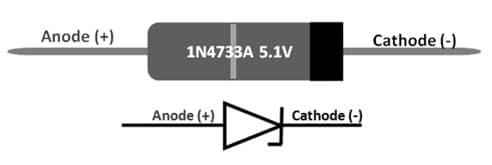 1N4733A Zener Diode Pin Configuration