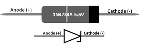 1N4734a Zener Diode Pin Configuration