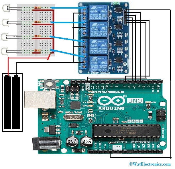 5V 4 Channel Relay Module Interfacing with Arduino