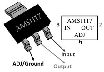 AMS1117 LDO Regulator Pin Configuration