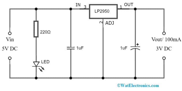 Adjustable Micro-power LP2950 Circuit