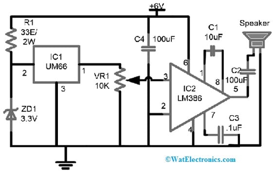Amplifier Circuit with UM66 IC