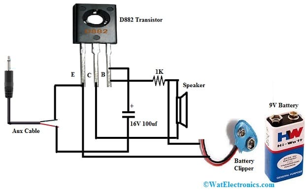 Audio Amplifier Circuit with D882 Transistor