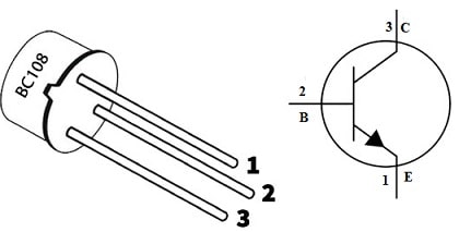 BC108 Transistor PinOut