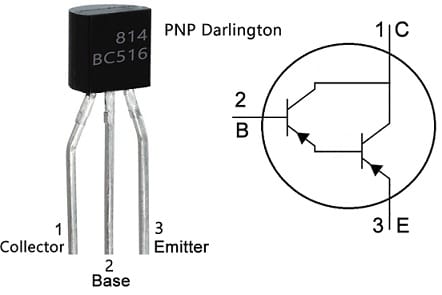 BC516 Darling Transistor Pin Configuration