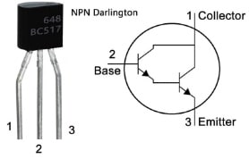 BC517 Transistor Pin Configuration