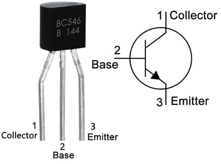 BC546 Transistor Pin Configuration
