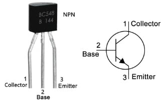 BC548 Transistor Pin Configuration