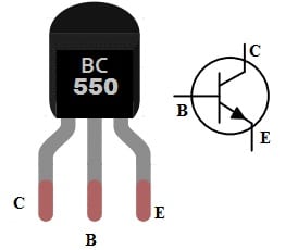 BC550 Transistor Pin Configuration