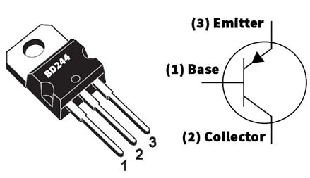 BD244 Transistor Pin Configuration