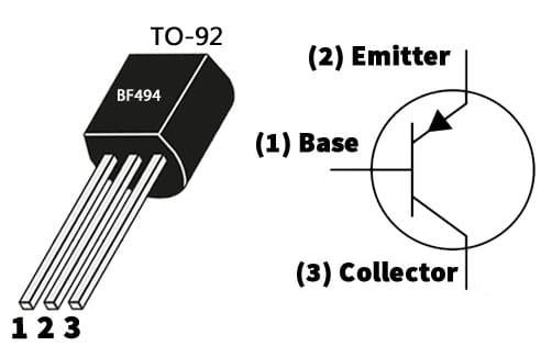 BF494 Transistor Pin Configuration