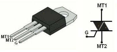 BT139 TRIAC Pin Configuration