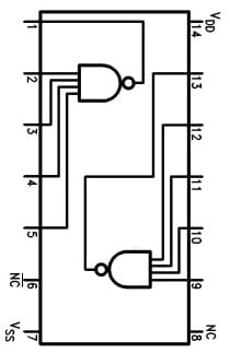 CD4012 IC Pin Configuration