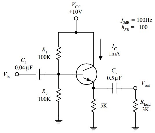 Circuit for Common Emitter Amplifier