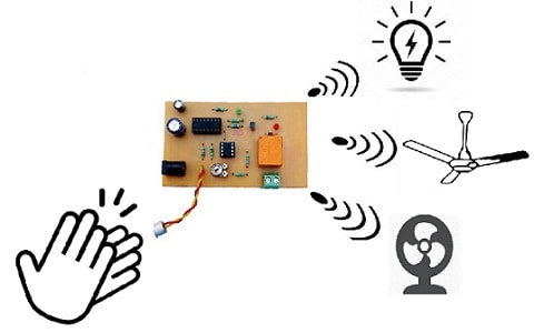 Controlling lamp with Clapping Sound 