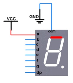 Common Cathode 7 Segment Display