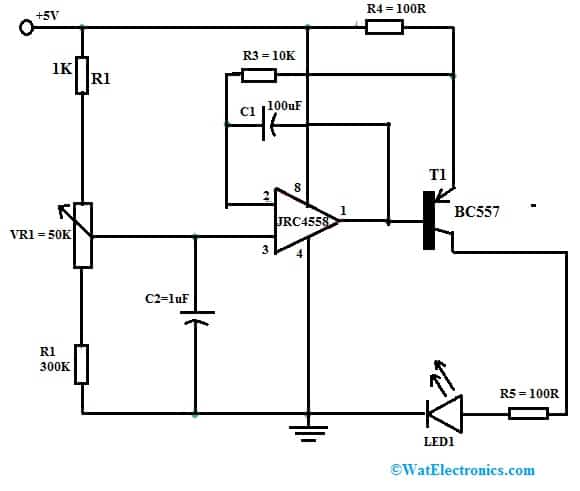 Current Loop Tester Circuit with JRC4558 Op-Amp