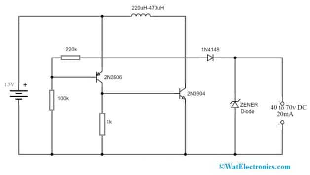 DC Voltage Booster Circuit with Transistors