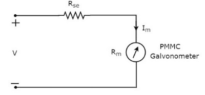 DC Voltmeter Circuit Diagram