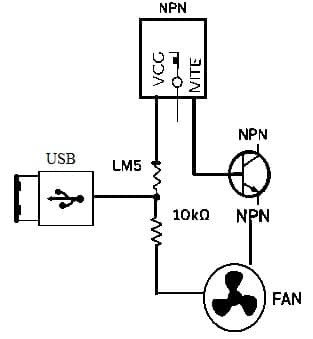 DIY USB Fan Powered by a Temperature Sensor