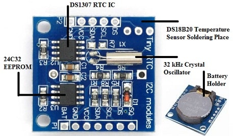 DS1307 RTC Module Components