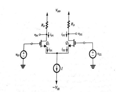 Differential Amplifier Using MOSFET