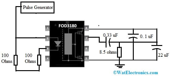 FOD3180 Optocoupler Circuit