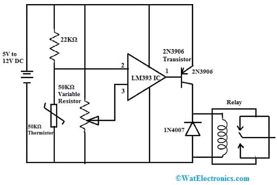 Heat Sensor Switch with LM393 IC