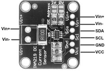 INA219 Module Pin Configuration