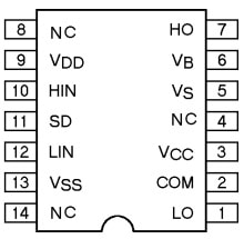 IR2110 IC Pin Configuration