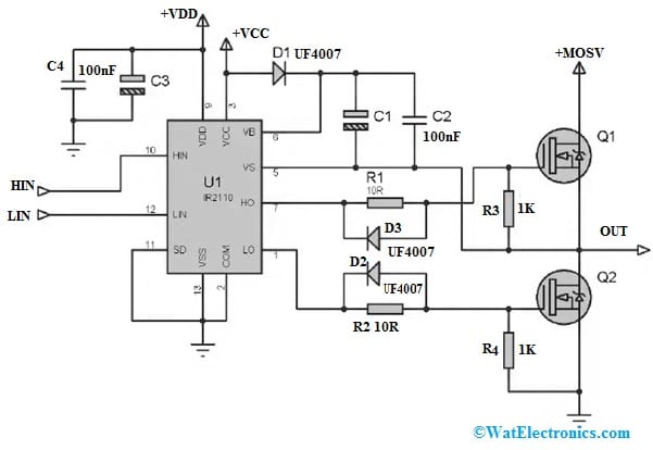 IR2110 MOSFET Driver Circuit