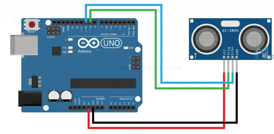 Integration of Ultrasonic Transducer with Arduino