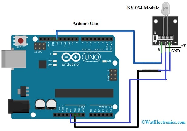 Interfacing KY-034 Module with Arduino