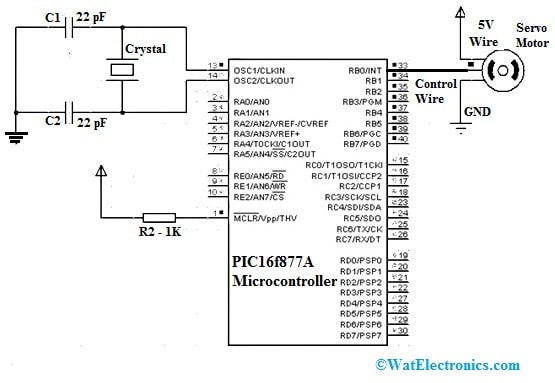 Interfacing Servo Motor with PIC16f877A Microconroller