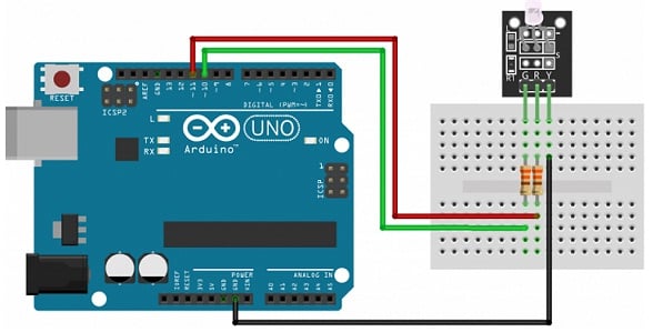 KY-011 LED Module Interfacing with Arduino Uno