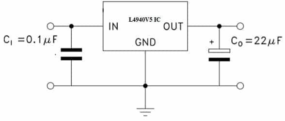 L4940V5 LDO Regulator Circuit