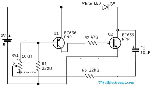 LED Driver Circuit using BC639 Transistor