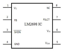 LM2698 Pin Configuration