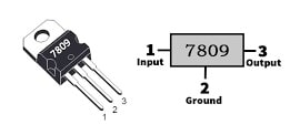 LM7809 IC Pin Configuration
