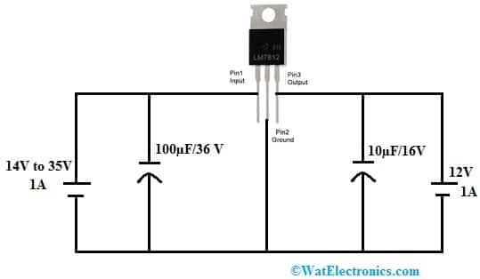 LM7812 Voltage Regulator Circuit