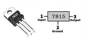 LM7815 IC pin Configuration