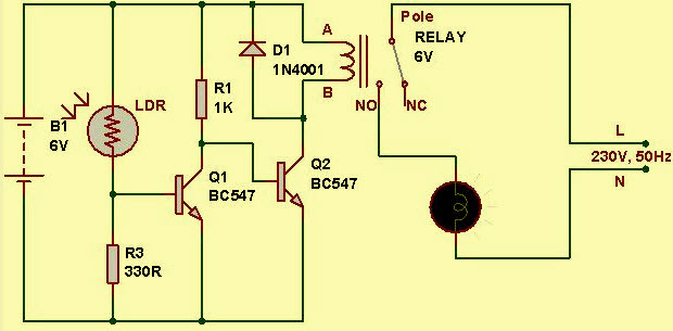 Light Sensor Circuit Diagram