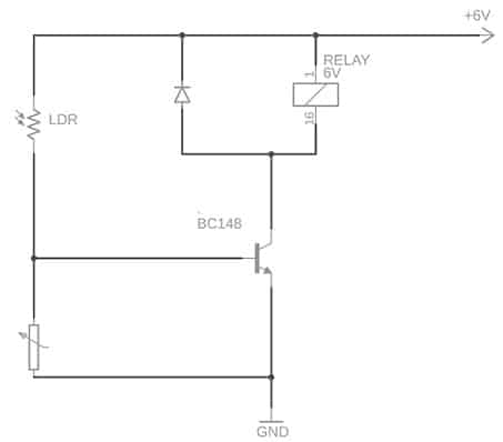 Light Sensor with BC148 Transistor