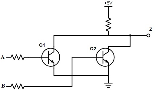 Logic Circuit Diagram of NOR Gate