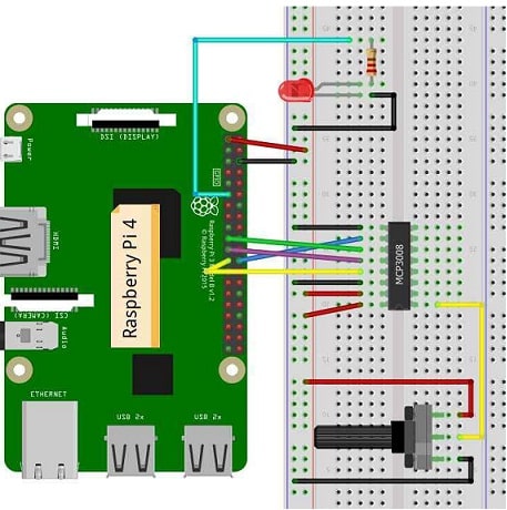 MCP3008 ADC Interfacing with Raspberry Pi