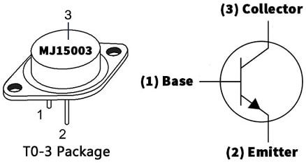 MJ15003 Transistor Pin Configuration