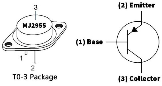 MJ2955 Transistor Pin Configuration