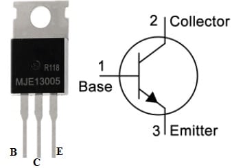 MJE13005 Pin Configuration