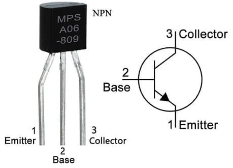 MPSA06 Transistor Pin Configuration